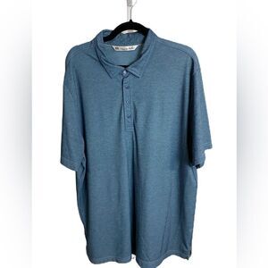 #116 TRAVIS MATHEW Pima Cotton Blue Golf Shirt